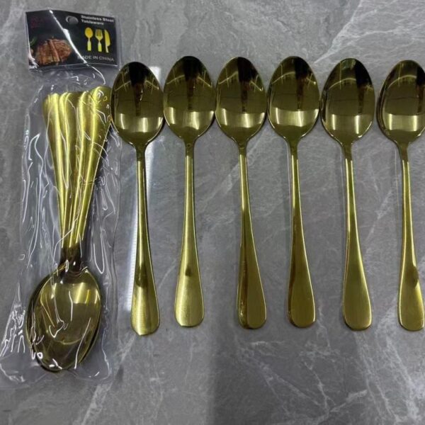 6pcs Heavy Gold Spoon.