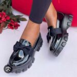 Size 40 Black Heel Boyfriend Shoe